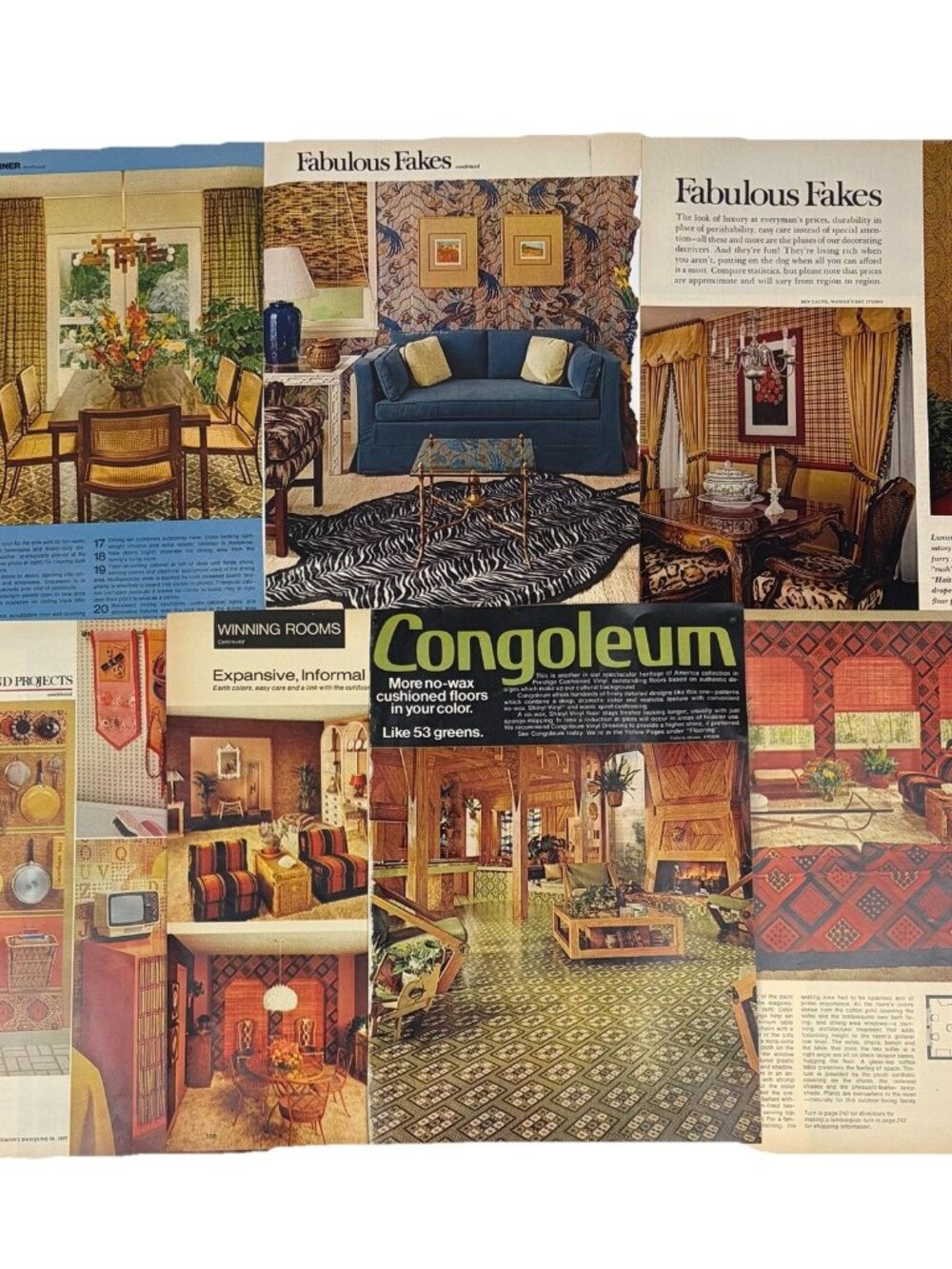 100+ VTG Print Ads Original Ephemera Magazine Home Interior Design Furniture Lot